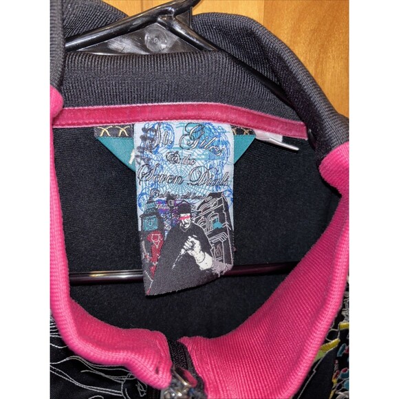 Artful Dodger Jacket Men 4X Allover Print Skater Hip Hop Paint Music Embroider - Picture 3 of 16